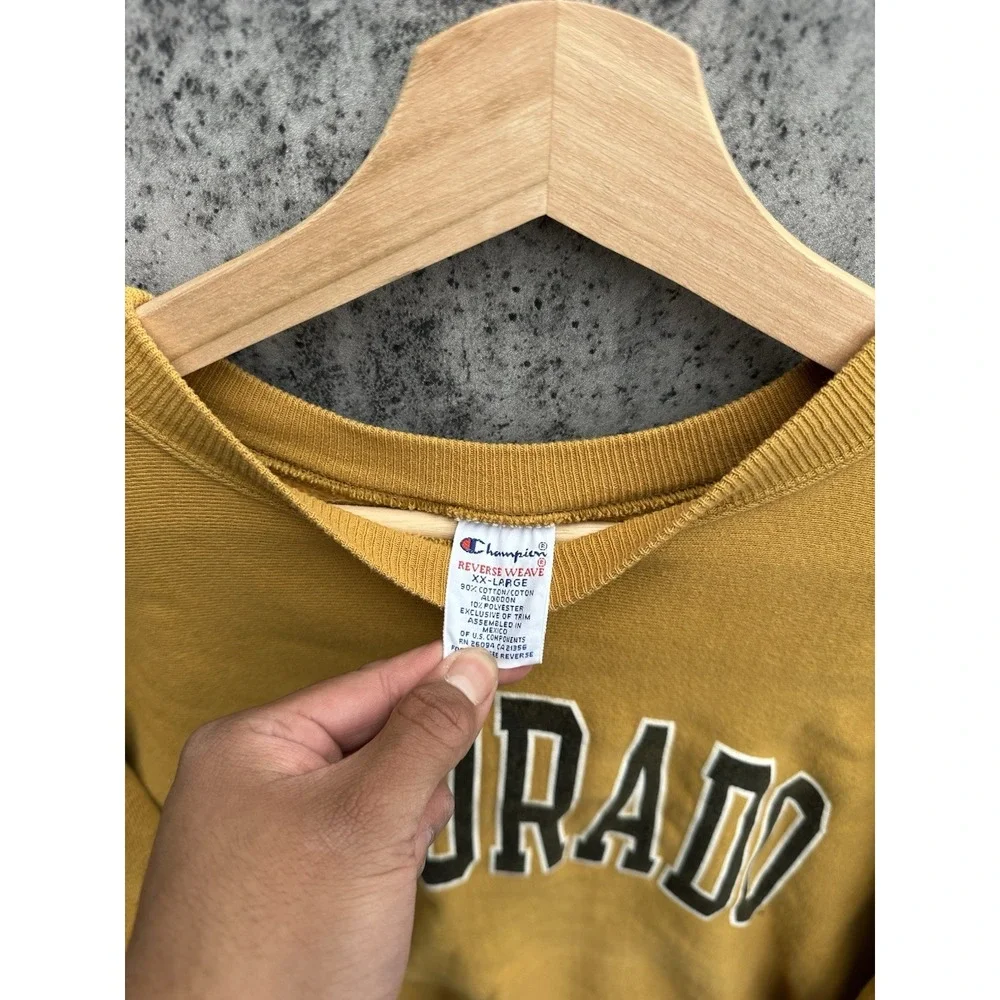 Rare Yellow 90s Colorado Reverse Weave Size‎ 2xl